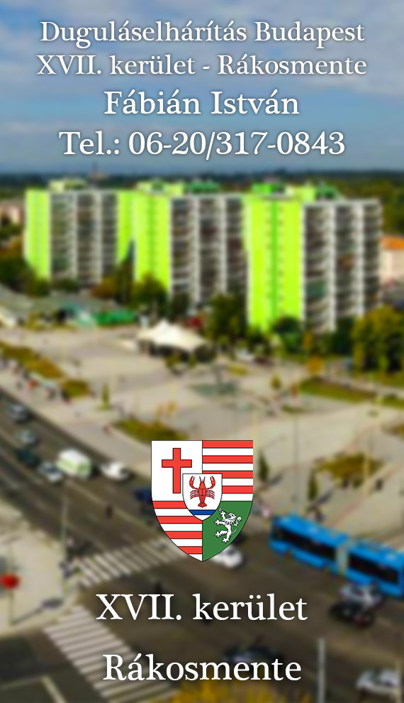 Rákosmente, XVII. kerület, 17. kerület, Rákosmentén, XVII. kerületben, 17. kerületben, duguláselhárítás Rákosmente, duguláselhárítás XVII. kerület, duguláselhárítás 17. kerület, duguláselhárítás Rákosmentén, duguláselhárítás a XVII. kerületben, duguláselhárítás a 17. kerületben, Fábián István